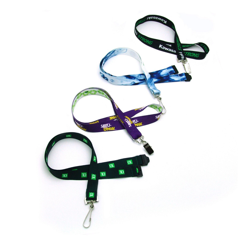 3/4" Digitally Sublimated Recycled Lanyard w/ Deluxe Swivel Hook