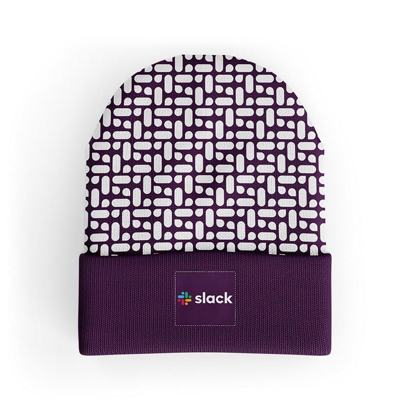 Beanie with Embroidered Logo & Fold