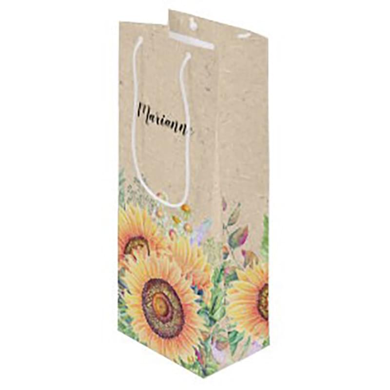 250g C1S paper bag with full color imprint on all sides (5.25*13*3.25")