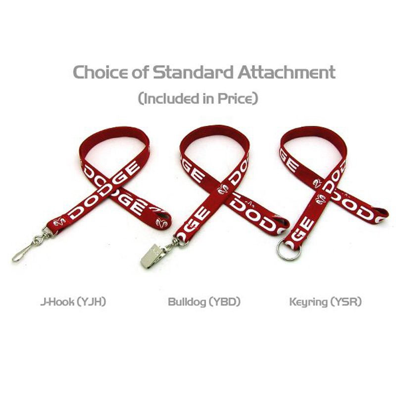 5/8" Silkscreened Tubular Lanyard w/ J Hook