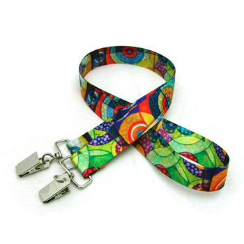 7/8" Digitally Sublimated Lanyard w/ Double Standard Attachment