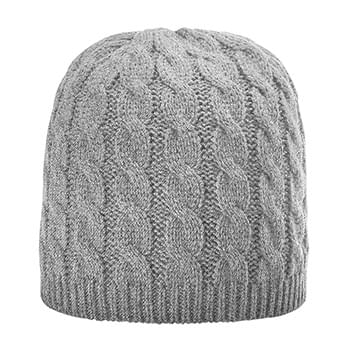 Cable Knit Beanie Without Fold/Cuff