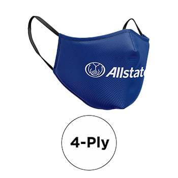 Mask - 3D (No Piping) 4 Ply Cotton Silkscreened Fixed Ear Adult