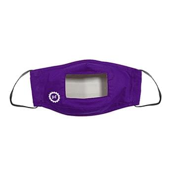 Mask - 3D 2 Ply Cotton Silkscreened with Window Adult