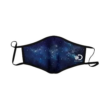 Mask - 3D 2 Ply Full Color Polyester Fixed Ear Adult