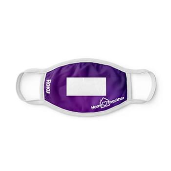 Mask with PVC Window 2 Ply Full Color Polyester Fixed Adult