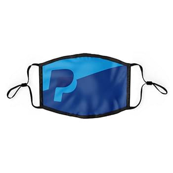 2 Ply Sublimated Polyester Adjustable Face Mask