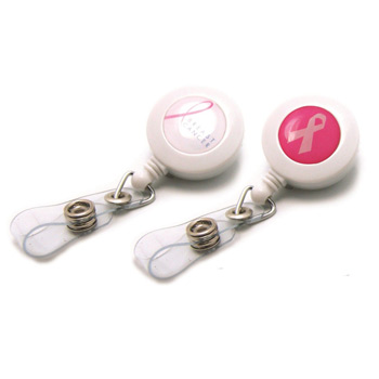 Breast Cancer Awareness Plastic Badge Reel