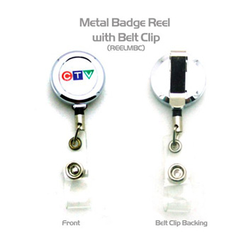 Metal Badge Reel w/ Back Clip
