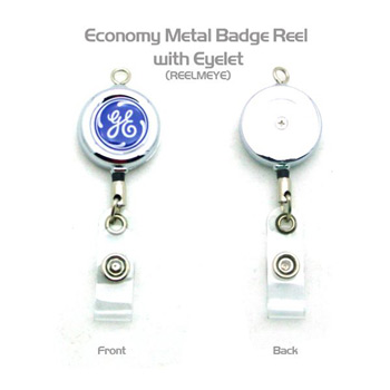 Metal Badge Reel w/Top Eye Loop