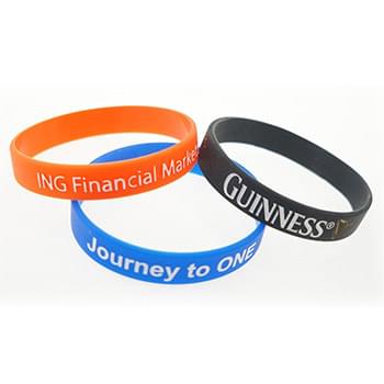 Recycled Silicone Wrist Band w/Printed Logo
